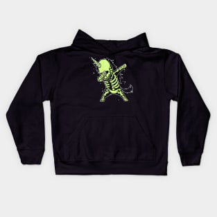 Dabbing Unicorn Skeleton Shirt Dab Hip Hop X-Ray Glow Effect Kids Hoodie